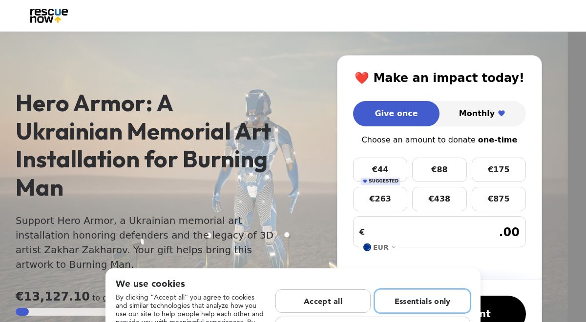 A Ukrainian Memorial Art Installation for Burning Man — Hero Armor, Ukrainian memorial sculpture for Burning Man 2026