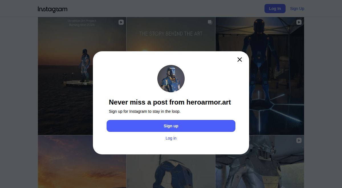 Every project has a beginning. This is ours. A year ago, I could ... — Hero Armor, Ukrainian memorial sculpture for Burning Man 2026
